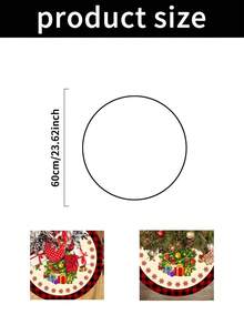 1/100Pcs Christmas Tree Skirt, Christmas Tree Matching Black & Red Buffalo Plaid Theme, Round Base, Diameter 60/90CM Optional; Suitable For Winter Party And Home Holiday Decoration, Ideal Christmas Tree Decoration. - Multicolor - View 8