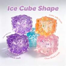 1pc 3D Cube Cheese Squishy Toy, Soft Rubber Stress Relief Squeeze Toy, Healing Desktop Decor, Suitable For Adults And Children, Creative Holiday Party Favor - Multicolor - View 5