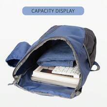 1pc Portable Multi-Functional Sports Backpack, Foldable Lightweight Waterproof Nylon Storage Bag For Men Outdoor Camping Hiking Travel - Royal Blue - View 6