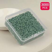 2.6mm Sundymot Fuse Beads, 3000PCS+ Green Series Independent Packaging, With Small Square Box Storage, Easy To Store, DIY Pendant Keychain, Jewelry Making Craft Material, Graduation Season Back To School, Christmas, Party Birthday Gift, Multi-Color 2.6mm Fuse Beads Bulk Refill Kit - 2.6mm Puzzle Beads - View 16