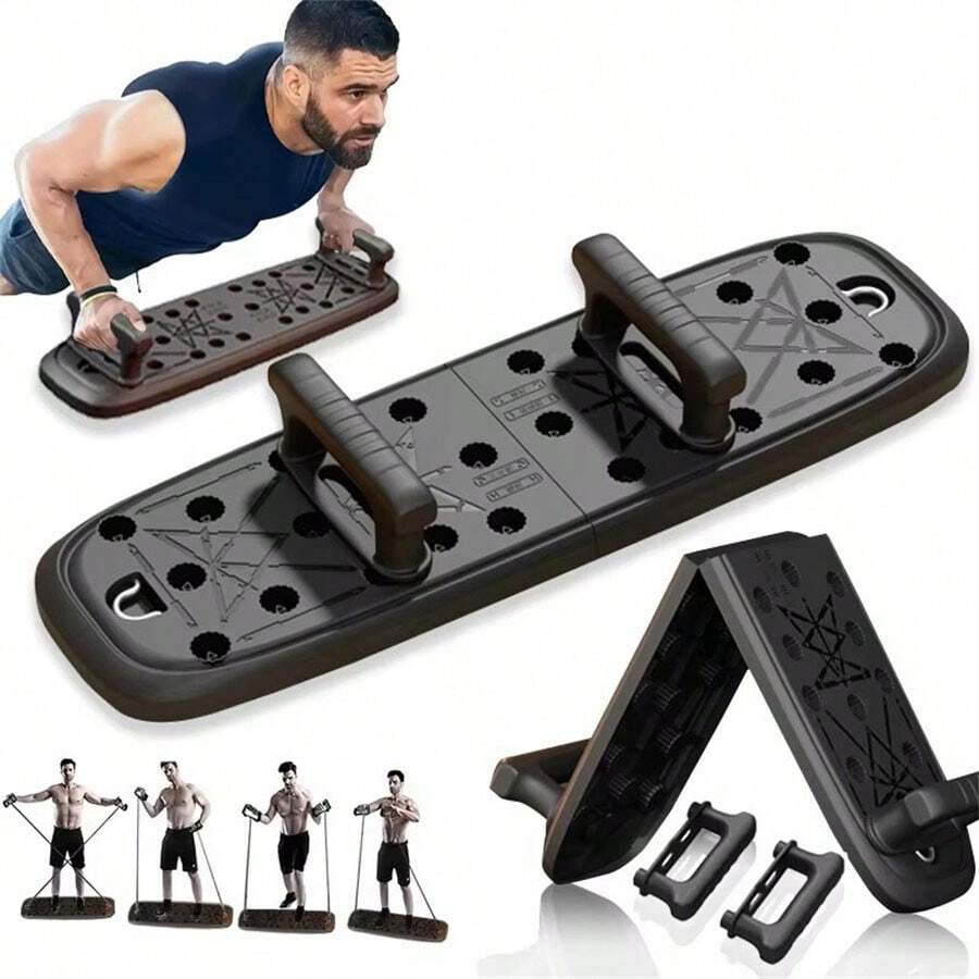 Solid Push-Up Board Home Fitness Equipment, Multi-Function Push-Up Support System, Fitness Floor Chest Workout, Professional Equipment, Fat Burning Strength Training, Unisex Arm Workout - Multicolor - View 1