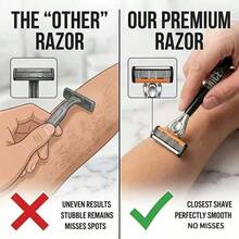 2pcs Black NICE Handle 36pcs Replacement Blades 6-Layer Manual Shaving Set | Men's Manual Shaving Set With 6-Layer Stainless Steel Blades | Reusable, Smooth & Comfortable, Clean Shave, Easy To Clean With Direct Rinsing - A - View 10