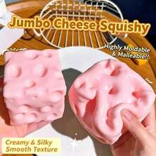 Strawberry Milk Cheese Squishy Slow Rising Stress Relief Toy, Game And Party Favor, Suitable As Gift Or Party Decoration, Gift Bag Filler, Perfect For Family And Friends - Multicolor - View 1