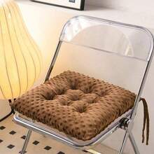 1pc Thickened Bean Plush Seat Cushion, Office Chair Pad, Dining Table Office Dormitory Classroom Chair Cushion, Long-Sitting Stool Pad - 1PC - View 16