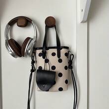 Shoulder Handbag Polka Dot Decor Commuter Personalized Coin Purse Birthday Gift Graduation Season Commuter Bag - Multicolor - View 9