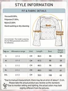 2026 New Autumn Women's Flared Cuff Hollow Design Semi-Transparent Cover-Up Casual Elegant Street Knit Round Neck Long Sleeve White Cover Up Vacation - White - View 9