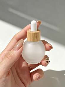 Round Frosted Glass Dropper Bottles, Empty Refillable Essential Oil Vial With Glass Pipette, Leakproof Mini Cosmetic Serum Dispenser, Portable Travel Size For Skincare Aromatherapy Diy Face Oil, Reusable Matte Glass Container For Vanity Purse Daily - View 4