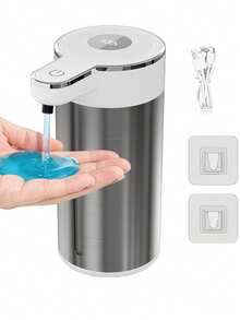 USB Rechargeable, Large Capacity, Long Battery Life]Automatic Sensor, Smart, Soap Dispenser, Bathroom, Kitchen, Toilet, Hand Soap Dispenser, Smart Touchless, No Installation - B - View 9