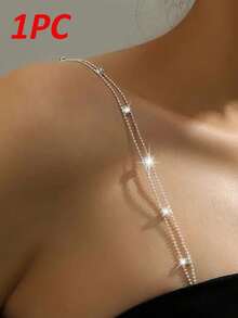 1/2/3 PCS Adjustable Rhinestone Underwear Shoulder Chain Women's Bra Shoulder Strap Metal Body Chain Lingerie Accessories Bra Strap - Multicolor - View 11