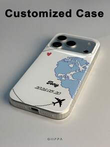 GIIPPA 1pc Customized Couple Name Phone Case, Personalized Phone Case, Compatible With IPhone 18/17/16/15/14/13/12/11 Pro Max Air, Back To School Gift, Graduation Gift, Valentine's Day Gift, Birthday Gift - Multicolor - View 4