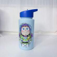 4 Styles Water Bottles With Straw Lid And Handle, Drinking Cups For Boys And Girls, Cartoon Insulated Tumblers Woody Jessie Buzz Multi-Color Print, Portable Water Bottles Suitable For School, Travel, Outdoor Sports, Holiday Gifts - Multicolor - View 9