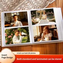 Large Capacity Memorial Photo Album, With 200 6-Inch Photo Pockets, Insertable Pages To Protect Photos From Damage, Perfect For Preserving Family Photos - 1PC - View 2