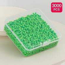 2.6mm Sundymot Fuse Beads, 3000PCS+ Green Series Independent Packaging, With Small Square Box Storage, Easy To Store, DIY Pendant Keychain, Jewelry Making Craft Material, Graduation Season Back To School, Christmas, Party Birthday Gift, Multi-Color 2.6mm Fuse Beads Bulk Refill Kit - 2.6mm Puzzle Beads - View 13