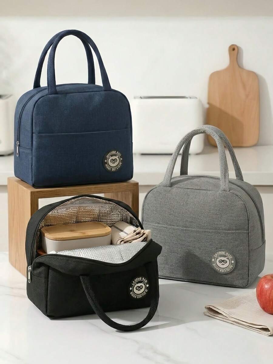 3pcs Lunch Bag With Handle - Waterproof And Portable, Suitable For School And Office, Portable Lunch Box Bag, Lunch Bag For Work And School, Wedding, Picnic And Beach, Keeps Food Fresh And Delicious