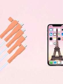 USB-C Cable Breakage Protection Sleeve, Flexible Charging Data Cable Protector, Suitable For Phones, Tablets, Laptops And All USB-C Devices - Multicolor - View 12