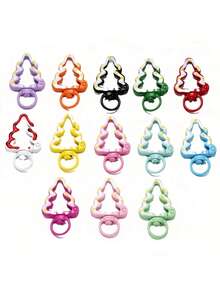 12/30/60/100/200pcs Colorful Metal Round Split Key Ring Chain With Lobster Buckle, DIY Craft Bag Pendant Charm Accessories For Party Favors Gift - Multicolor - View 8