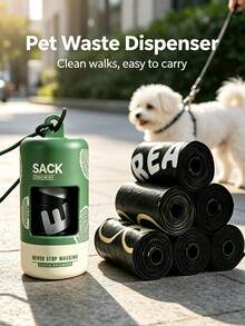 1pc ABS Mini Pet Waste Bag Dispenser, Portable Dog Poop Bag Storage Box, Lightweight Hanging Waste Bag Container, Suitable For Outdoor Dog Walking And Pet Travel - Multicolor - View 8