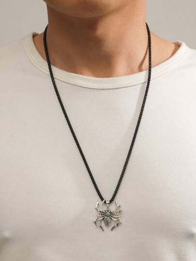 1pc Dark Style Spider Necklace, Personalized Fashion Versatile Daily Commute Men's Gift