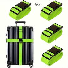 4pcs Adjustable Luggage Straps With Quick Release Buckle, Polypropylene Travel Bag Straps, TSA Approved, Snap Closure, Dry Clean, Basic Vacation Style, Anti-Theft Identification - one-size - View 17