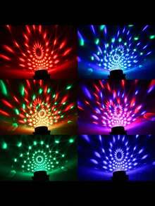 1pc USB Powered RGB Crystal Ball Light With Remote Control, Sound Activated Rotating Stage Atmosphere Light, Suitable For Home, KTV, Birthday, Bar And Club Decoration - Black - View 10