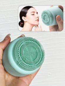 1PC 2-In-1 Silicone Ice Face Cleansing Brush, Manual Facial Cleansing Massage Tool - Multicolor - View 1