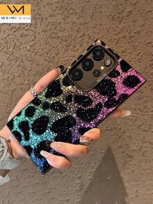 1pc Fashionable Minimalist 2D Printed Leopard Pattern Silver IMD Classic Anti-Slip Anti-Drop Phone Case Suitable For Daily/Holiday/Spring/Summer/Autumn/Winter/Fashion Youth/Women/Office Workers/Young People/Phone Case Protective Cover Compatible With Samsung A11/ A12 /A13/ A14/ A15/ A20s/ A21s/ A22/ A23/ A25/ A31/ A32/ A33/ A34/ A35/A50 - Multicolor - View 2
