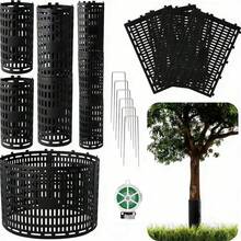 6pcs Adjustable Tree Guard Sleeves, Modular Tree Protector Wraps, Garden Sapling Protection Covers, Bark Protection Fencing - C - View 8