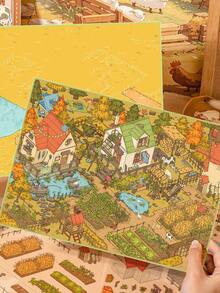 City Building Scene Stickers For Adult, Vintage Decor Landscape Stickers, Layered House Stickers, Scrapbooking Stickers, 3D Miniature House Micro Landscape Stickers, DIY Scrapbook Stickers, Scenery Stickers For Halloween Party Decoration - A - View 11