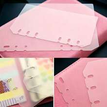 6pcs A5 A6 A7 Transparent Frosted Loose Leaf Binder Dividers, Seal Book Covers, Sticker Backing, Sticker Album, Culture Stamp Pages, Stamp Album Refill Pages, 3D Sticker Book Boards, Sticker Books, Used For Sticker Book Making, Book Covers, Office Stationery Supplies - 6pcs - View 10