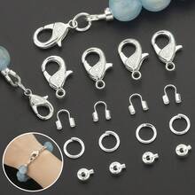 50pcs DIY Jewelry Clasp Parts Assortment Including Lobster Clasp, U-Shaped Clasp, Jump Ring, Positioning Clasp, Suitable For DIY Necklace, Bracelet, Anklet, Chain End Connector, Bag Pendant, Spring Clasp, Horseshoe-Shaped Closure Clasp, DIY Jewelry Making Materials - Lobster Claw Clasp & U-shape Clasp & Jump Ring & Positioning Clasp - View 6