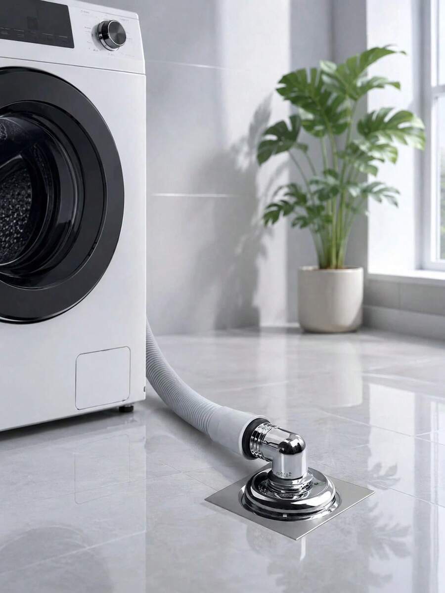 90‑Degree Washing Machine Drain Elbow Connector, Anti‑Overflow Anti‑Odor Sewer Pipe Adapter, Drain Hose Sealing Fitting, Durable Household Drainage Accessory For Bathroom & Laundry Room Washer - Multicolor - View 1