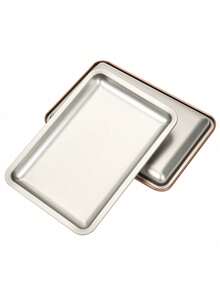 1pc Square Stainless Steel Nail Art Tool Storage Tray, Metal Cosmetic Tray - Multicolor - View 10