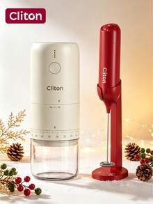 CLITON 90 External Adjust Electric Coffee Grinder, Coffee Corner Companion, Suitable For Dining Table Use, 2 Options: Grinder Only / Grinder & Milk Frother Set (Milk Frother Without Battery), Portable Travel Camping Mill, Elegant Holiday & Christmas Gift - Multicolor - View 21