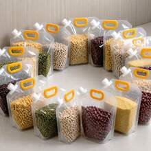 16/10/5/1pcs Large Capacity Airtight Moisture-Proof Storage Bags, Grain & Bean Storage Bags, Beer Bags, Practical Kitchen Storage Items, Kitchen Essentials, Kitchen Utensils, Kitchen Supplies, Kitchen Accessories & Kitchen Gadgets, Suitable For Kitchen Organization & Storage, Also Supports Travel Use, As Food Storage Cabinet Accessories, Can Be Used As Holiday Gifts, Gifts For Men, Combining Autumn Home Decor, Kitchen Decor & Accessory Attributes - Multicolor - View 1