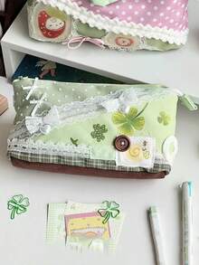 Japanese & Korean Style Niche Design Anime Manga Girl Coin Purse Storage Bag Pendant Fashion Personalized Bag, Small Bag - Green - View 5