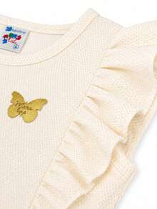 CONJUNTO INFANTIL FEMININO BLUSA COM BABADOS + SHORTS - Offwhite - Visão 7