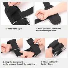 Portable Wrist Support Strap For Strength Training/Pull-Up Assistance, D-Ring Wrist Strap, Deadlift Ankle Strap, Gym Cable Machine Training, Adjustable Anti-Slip Strap, Arm Strength Training, Deadlift Grip Support - Multicolor - View 9