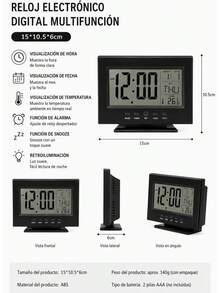 8082t Weather Clock With Color Display, Temperature - 1PC - View 2