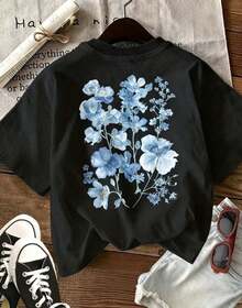Women T-Shirts - 黑色 1 - 查看 2
