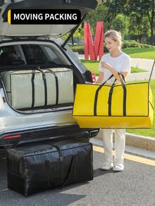 Large Moving Storage Bag With Handles Clothes Multifunctional Storage Bins Foldable Storage Box Dust-Proof Closet Organizers Home Room Decor Storage Organizer Car Travel Dorm Bathroom Apartment Back To School Essentials Accessories - Multicolor - View 5