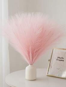 30 Pcs Artificial Pampas Grass, 16.5 Inch, Light Pink Faux Pampas Grass With Feather Decor, Fluffy Fake Cattail Stems, Vase Filler, Bohemian Farmhouse Wedding Decor, Valentine's Day, Birthday Gift, Graduation Ceremony, Fall Decor, Artificial Plants - Baby Pink - View 3