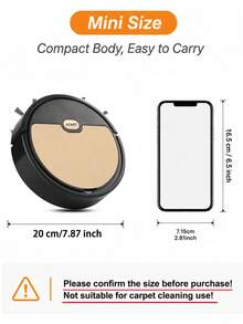 Mini Robot Vacuum Cleaner, USB Rechargeable Automatic Sweeping Robot, Suitable For Hardwood Floors, Hard Floors, Pet Hair And Home Dust Daily Cleaning, 800mAh - A - View 13