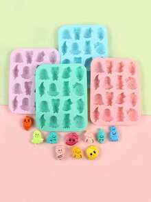 1pc 12 Cavity And 8-Cavity Halloween Cute Ghost Candy Silicone Molds, DIY Baking Chocolate Gummies Ice Pudding Molds, Used For Autumn Halloween Party Dessert Decoration - Multicolor - View 9