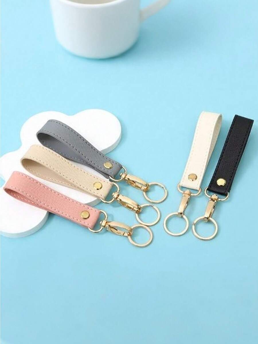1Pc PU Leather Minimalist Keychain,Durable Long Key Ring,Portable Anti-Loss Car Key Holder,Suitable For Bags,Wallet,Key Accessories,A Perfect Gift