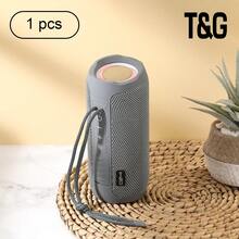Speaker Bluetooth Portabel T&G227 Berbahan Kain, Subwoofer Nirkabel Tahan Air dengan Lampu Ambient RGB Berwarna-warni, Mendukung Kartu TF dan Pemutaran USB, Speaker Portabel Genggam untuk Bersepeda di Luar Ruangan, Berkemah, Pesta, Speaker Mini Komputer Desktop - View 14