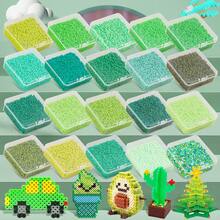 2.6mm Sundymot Fuse Beads, 3000PCS+ Green Series Independent Packaging, With Small Square Box Storage, Easy To Store, DIY Pendant Keychain, Jewelry Making Craft Material, Graduation Season Back To School, Christmas, Party Birthday Gift, Multi-Color 2.6mm Fuse Beads Bulk Refill Kit - 2.6mm Puzzle Beads - View 3