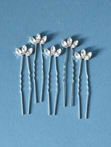 5PCS Elegant Plant Iron Hair Sticks Bridal Wedding Hair Accessories All Seasons - Color - View 6