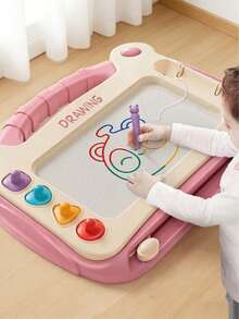 1pc Children's Colorful Magnetic Drawing Board Table, Drawing Board, Writing Board, Suitable For Kids 3 Years Old And Above - Multicolor - View 3