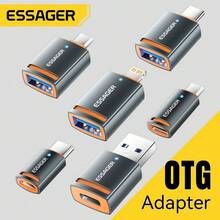 ESSAGER 5A OTG Adapter, USB To Type-C To USB Converter, 5Gbps High Speed Transfer, Suitable For Connecting Phones And Computers - Grey - View 1