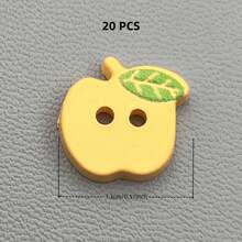 10/24/40/56 PCS 13mm Cute Apple-Shaped Resin Buttons, Plastic Sewing Buttons, Suitable For Knitting, DIY Clothing, Crafts, Art Supplies, Sewing Accessories - Apple - View 30